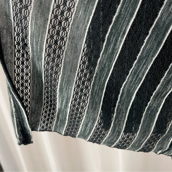 BECCA Crochet Striped Pants Beach Cover-Up Open sides Black & Gray Size S/P - Picture 11 of 16